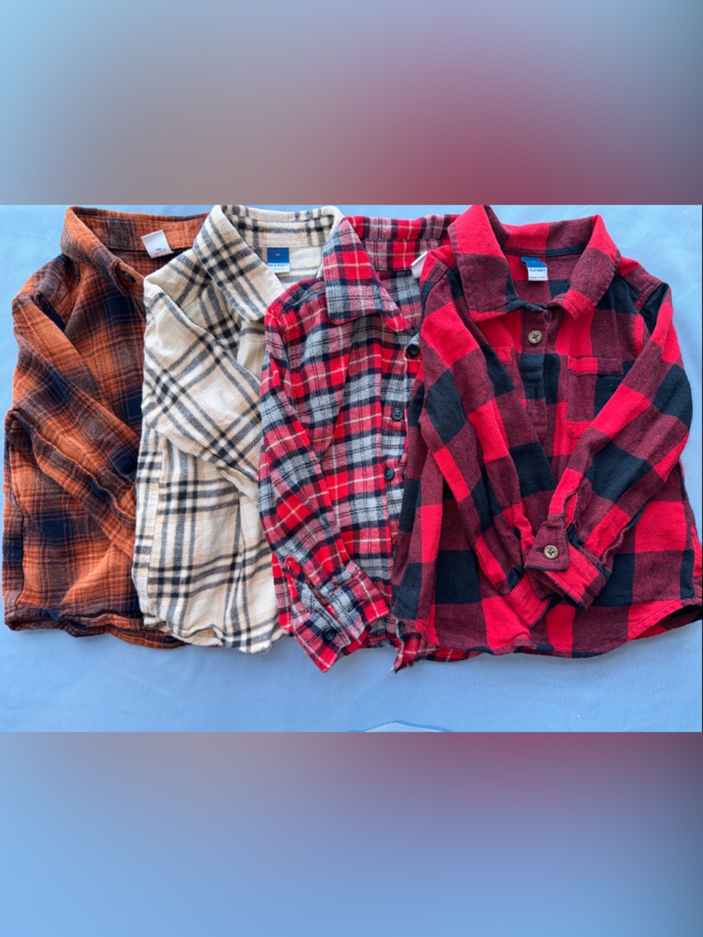 Old Navy bundle of 4 plaid flannel button-up Shirt